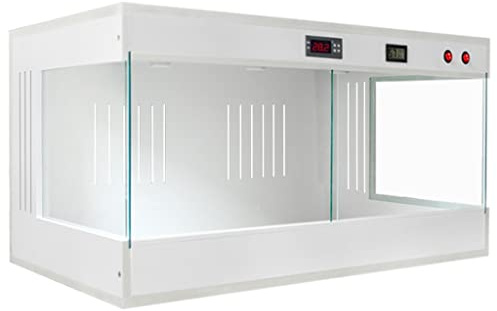 Geräumiges Terrarium für Reptilien, Glas, transparent, für Eidechse, Schlange, Bartagama, Panorama-Glas für ultimativen Komfort, Haustier-Futterbox, um warm und glücklich zu halten