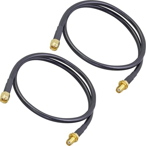 ACONRFTOL SMA Verlängerungskabel RG58 Antennenkabel 0.5M Low Loss Koaxialkabel für WiFi 3G 4G LTE Antenne - Stecker zu Buchse