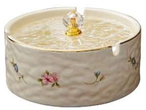 TCDHICY Aschenbecher Keramik-Aschenbecher aus Wellpappe, mit Glasdeckel, Aschenbecher for Raucher, Zigaretten-Aschenbecher for Zuhause, Büro, Außen- und Innenbereich Desktop-Aschenbecher