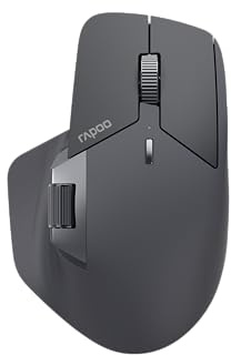 Rapoo I Kabellose Maus (MT760LW, optische Maus mit Adapter, 4000 DPI, 2,4 GHz, wiederaufladbarer Akku), Schwarz