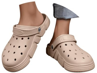 Minetom Chaussures De Jardin Homme Sabots Chausson Douce Anti-Slip Pantoufle Extérieur Intérieur Sandales De Plage A Kaki 48 EU