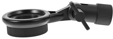 Supvox Mikrofonklemme zur Fixierung mit 22mm Innengewinde Schwarze aus Eisen Mikrofonständer Anti Vibrations für Studio und Aufnahme