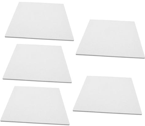 Sosoport Panneaux D'insonorisation et Design Élégant 5pcs en Feutre Blanc Isolation Phonique Facile à Installer Adhésif Intégré pour Ktv et Salle de Danse