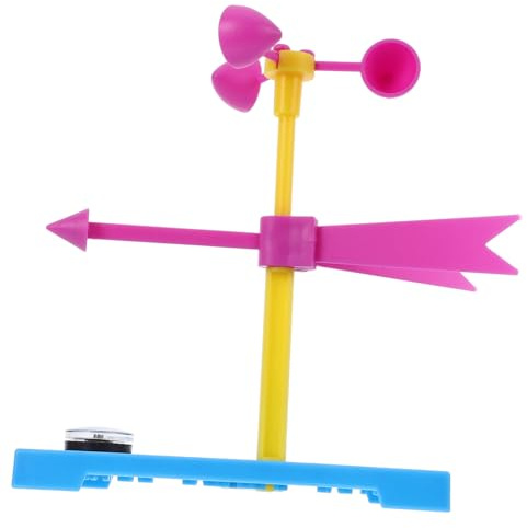 Balacoo DIY Educational Wind Vane Kit for Students Plastic Weather Vane Model for Science Experiments Creative Wind Direction Indicator for Practical Learning and Skill Random Color