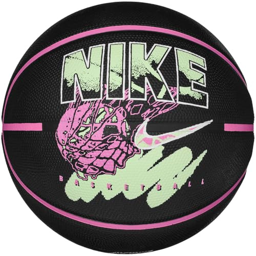 Nike Everyday Playground 8P Graphic Deflated Palle da basket Black/Playful Pink/White/Barely Volt 7
