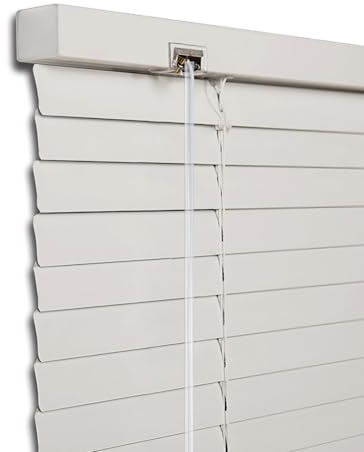 Persiana de Aluminio Anchos de 36 a 240 cm, Privacidad Persiana Veneciana para Ventanas, Lamas de 25 mm Persianas Venecianas, Ajustable Protector de Luz, para Hogar y Oficina(Gris)