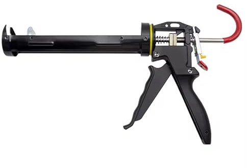 Professional Heavy Duty Silicone Caulking Gun, Black, 310ml Capacity, Manual Applicator for Construction, Sealant Dispensing