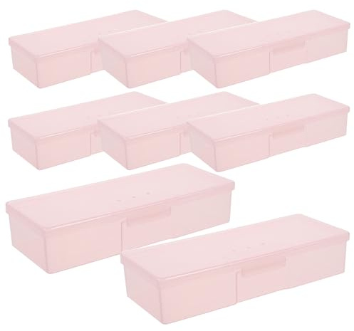Vaguelly 8 Stück Teiliges Nagel-Organizer Kunststoff Nagelzubehör Aufbewahrungsbox für Maniküre Pediküre-Tools Vielseitiger Nagelpflege Behälter zur Sortierung und Schutz von Nail Art