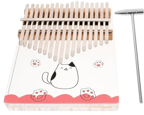 Healeved Tragbare 17-tasten Kalimba aus Acryl und Stahl mit Einzigartigem Transparentem Design Sanftes Spielgefühl Daumenklavier für Anfänger und Musikliebhaber