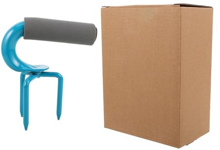 TOYANDONA Coltivatore Manuale da Giardino in Acciaio al Manganese con 3 Rebbi, Forcone Blu per Letto Rialzato, Utensile Antiscivolo per Dissodare e Raccogliere Patate Dolci, per Serra e