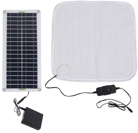 Hsyzygian Trasportabile Solar Propelled Pet Riscaldamento Pad con Batteria Ricaricabile per Outdoor Caviglia Catena Uso Domestico Efficiente Elettrico Pet Toastier Solare