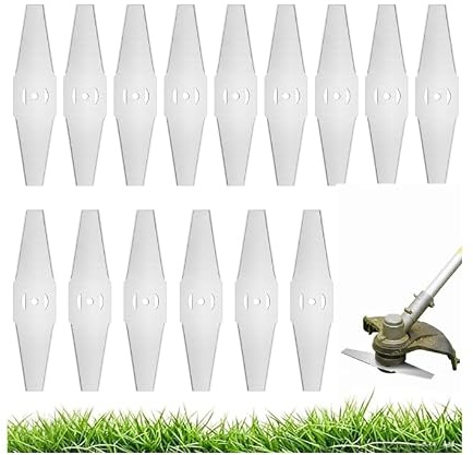 EAVUYIS 15 Piezas Cuchillas para Desbrozadora de 6 Pulgadas, Cuchilla de Metal de Repuesto para Cortacésped, Accesorios para Desbrozadora Eléctrica y de Batería