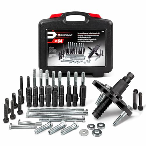 Powerbuilt Harmonic Balancer Puller-set, ta bort och installera, balansatorer på bilfordon och lätta lastbilar, trådadaptrar – 648994