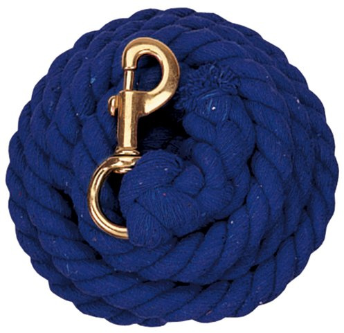Weaver Leder Gestreift Baumwolle Leine Seil mit massivem Messing 225 Snap, blau