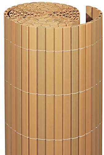 Videx-Sichtschutzmatte Rügen, Kunststoff Teak, 140 x 300cm