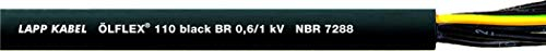 10 Meter Lapp 1120235 Ölflex Classic 110 Black 0,6/1kV PVC Steuerleitung 4x0,75 mm² mit Schutzleiter I Außenbereich I flammwidrig I Kabel 4 adrig I Anschlussleitung 4G0,75