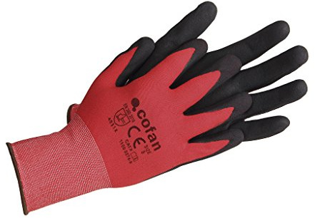 Cofan GUANTE IMPREGNADO SANDY COATED ROJO/NEGRO TALLA 6 - Unid: 12