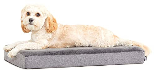 Barkbox Orthopedic Dog Bed with Memory Foam, Premium Comfort for Dogs and Puppies, Dog Bed for Joint Relief and Restful Sleep, Durable and Easy to Clean - Grey, Small