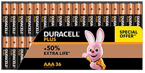 Duracell Batterie AAA, confezione da 36