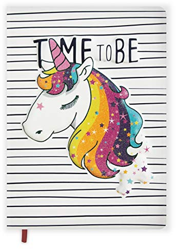 ROTH Wow!Timer, 15,5x20,5 cm, immerwährend, 3D-Effekt mit Glitter, 1 Woche 2 Seiten, Unicorn