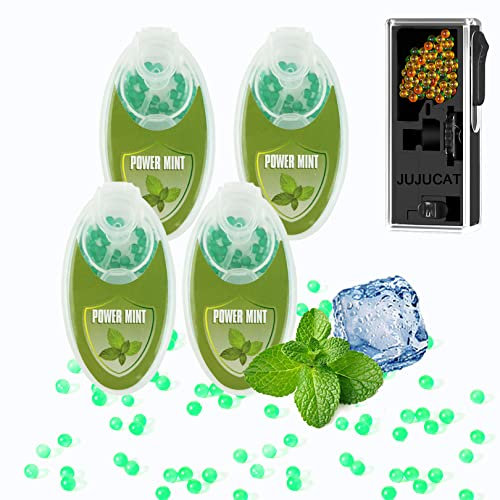 Juice Balls Zigaretten, 800 Premium Aroma Kapsel Set Menthol | DIY Click Filter Kugeln| 4er-Pack(200 Kapseln pro Flasche) + Kapselspender