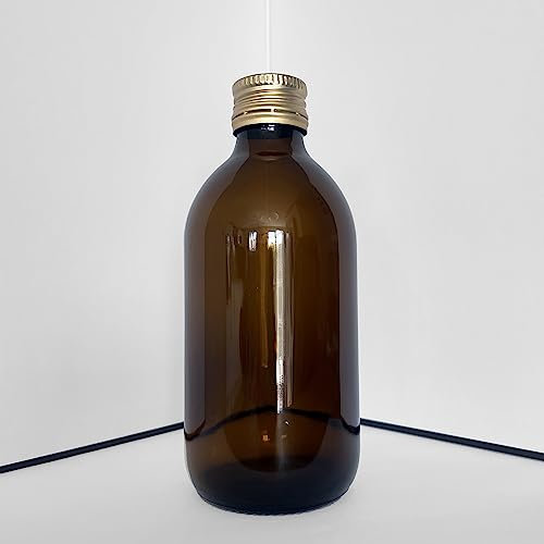 Amber Glass Bottle Gold Cap 300ML