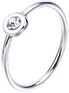 Beydodo Ringe Edelstahl Frauen, Ring Personalisiert Schmal Solitär mit Zirkonia Partnerringe Damen Ringe Nickelfrei Gold Silber Rosegold Größe 52-60