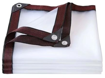 CINVSERW Transparent Tarp 1x3m, Clear Tarpaulin Heavy Duty Waterproof, Thick Plastic Tarps with Grommets Dustproof, Tear Resistant and Rainproof Clear Vinyl Tarp