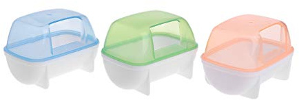 BFLKY Hamster Sauna Sabbia Bagno Toilette Colore Casuale Piccolo Animale Cincillà Toilette Pulizia