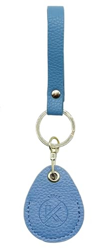 KARENSKEYS Portachiavi in Pelle, Portacarte con Protezione RFID, Custodia per Chiavi NFC, Portachiavi per Chiavi Rotte. (Blu)