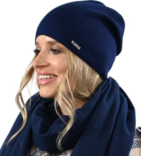 Alur Mütze Damen Beanie Wintermütze Strickmütze - Warme Elastisch Elegant Winter Mütze EKO - Weiches Garn Stilvoll Universell Warm (Granate)