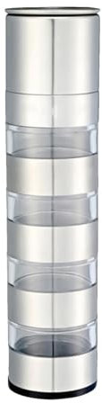 Pepper Grinder - Salt and Pepper Mill | Travel Spice Kit | Travel Seasoning Containers | Salt Grinder Refillable | 4-in-1 Salt and Pepper Container Set for Outdoor Cooking Camping Traveling