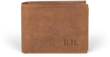your surprise Portmonee mit Gürtel für Herren personalisiert – Portemonnaie mit Gravur aus Büffelleder, personalisierte Geldbörse für Männer (Leder-Portemonnaie mit Gürtel)