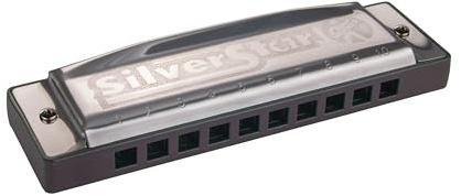 Hohner Silver Star Armónica Diatónica en Do (C) Mayor – 10 Agujeros, Afinación Richter, Ideal para Principiantes, Blues y Rock, Peine ABS Resistente, Small Box
