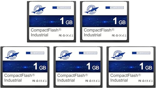 Dogfish Carte Mémoire Compact Flash 1Go 5PACK, CF Card Type I FAT16 | Carte CF pour Équipements Industriels et Appareils Photo Numériques Anciens