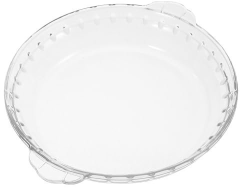 Gatuida Oven and Microwave Glass Lid Pie Plate 8-Inch Heat-Resistant Baking Dish Suitable for Snacks and Steaming