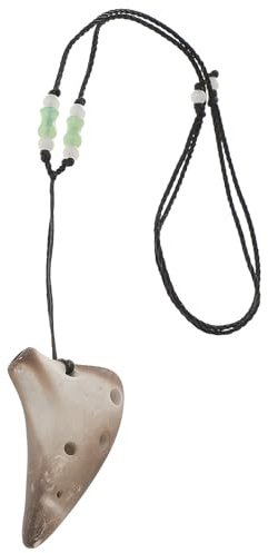 LALADEFIEE Instrumento Musical 6 Agujeros Fácil de y Transportar Mini Ocarina Portátil Fácil de Transportar de Piedra Dolomítica Color Aleatorio para Principiantes y Niños