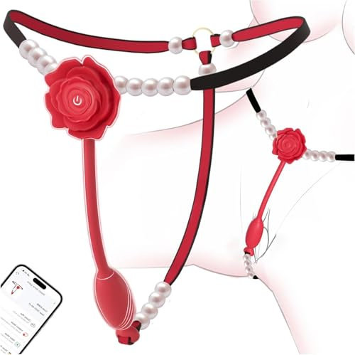 LZYLWC Sex Spielzeug für die Paare Wearable Tanga Vibrator, APP & Fernbedienung Steuerung, 9 Vibrationen für Klitoris Stimulation, erotik Spielzeug für Frauen und Paare Sex Toy