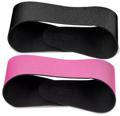 SUPVOX Diademas para Orejas de Natación Elásticas 2 Unidades Talla Media Colores Negro y Rosa Protección Auditiva para Deportes Acuáticos Ducha y Natación