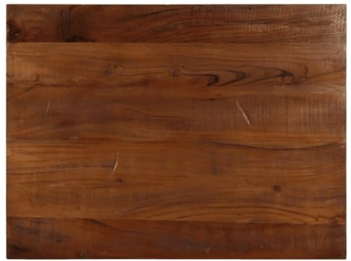 QJBSAVVA Tablero rectangular de 80 x 70 x 2,5 cm, tablero de madera maciza de madera antigua, tablero de repuesto rústico para mesa de comedor, escritorio y gastronomía, hecho a mano, único natural