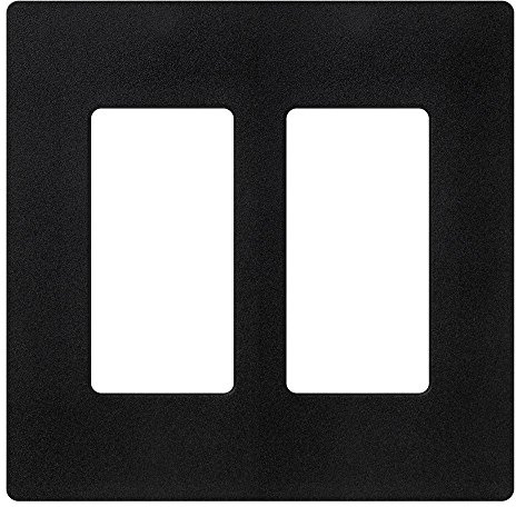 Lutron Claro 2 Gang Decorator/Rocker Wallplate, Matte, Midnight (1-Pack) | SC-2-MN
