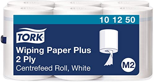 Tork Starke Mehrzweck-Papierwischtücher mit Innenabrollung Weiß M2, Saugfähig, 6 × 457 Blatt, 101250