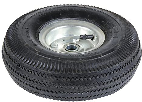 VERDELOOK Ruota pneumatica di Ricambio per carriola codice 81/4, Cerchio da 16” in Metallo Verniciato