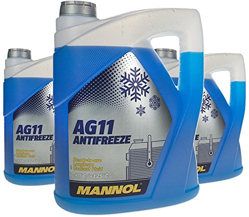 MANNOL 3 x 5L Longterm Antifreeze AG11-40°C/Kühlerfrostschutz Fertiggemisch Blau