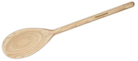 Fackelmann - Küchenlöffel zum Rühren, Mischen oder Geschmackstesten, aus Buchenholz, natürliche Farbe, 25 x 4,5 cm, 1 Stück