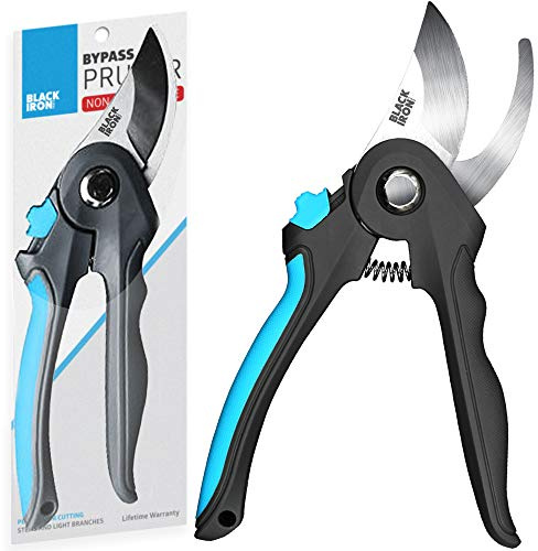 Attican Premium Pruning Shears for Pruning and Cutting Lightweight Stems and Branches with Soft Grip Handle and Safety Lock, 1 Count