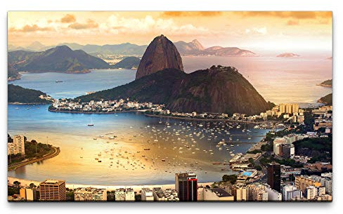 Paul Sinus Art Bilder XXL Rio De Janeiro 120x70cm Wandbild auf Leinwand