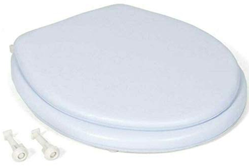 Vetrineinrete® Copriwater imbottito tavoletta da bagno wc morbida seduta copri water bianco D64