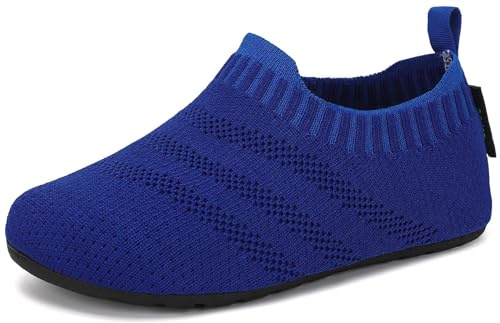 SAGUARO Pantofole per Bambini Calzini Pantofole da Casa Antiscivolo Scarpe a Maglia Morbido Ciabatte Esterno Interno per Ragazzi e Ragazze, Blu Azzurro, 36/37 EU