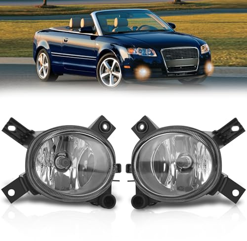 TangMiGe Dimljus kompatibel med Audi A4 A3 S3, 8EC 8ED 8H7 8HE 8P1 8PA 8P7, S-Line version V-System stötfångare, 05/2003-05/2013, 1 Par (Klar)